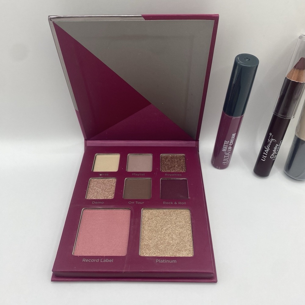 ULTA Beauty 4Pc Makeup Lot Face Palette Lip Cream Lip Crayon Eye Primer - Picture 4 of 9